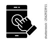 Touch screen vector design in trendy style