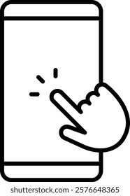 Touch Screen vector icon. Can be used for printing, mobile and web applications.
