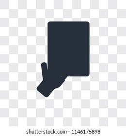 Touch screen vector icon isolated on transparent background, Touch screen logo concept