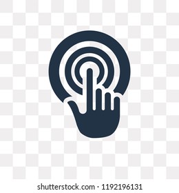 Touch screen vector icon isolated on transparent background, Touch screen transparency concept can be used web and mobile
