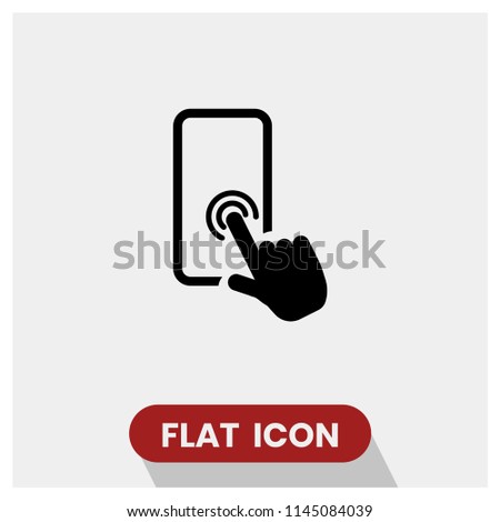 touch screen vector icon, smartphone display symbol. Modern, simple flat vector illustration for web site or mobile app.