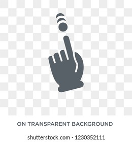 Touch and scroll gesture icon. Trendy flat vector Touch and scroll gesture icon on transparent background from Hands and guestures collection. 