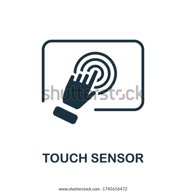 タッチセンサーのアイコン センサーアイコンコレクションからの単純なエレメント クリエイティブタッチセンサーアイコン Ui Ux アプリ ソフトウェア インフォグラフィック のベクター画像素材 ロイヤリティフリー