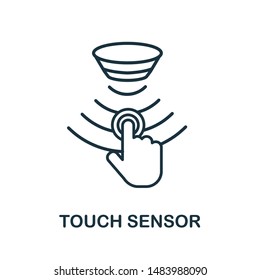 Touch Sensor outline icon. Thin line style from sensors icons collection. Pixel perfect simple element touch sensor icon for web design, apps, software, print usage.