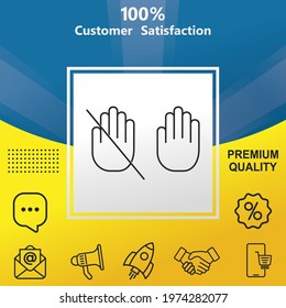 Touch set vector glyph color icon. With yellow and blue background option