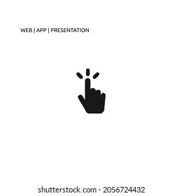 touch sign black icon for web, app, and presentation