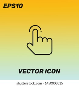 Touch sign vector icon. Ui/Ux. Premium quality.