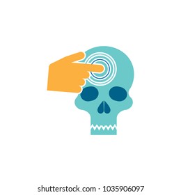 Touch Skull Logo Icon Design