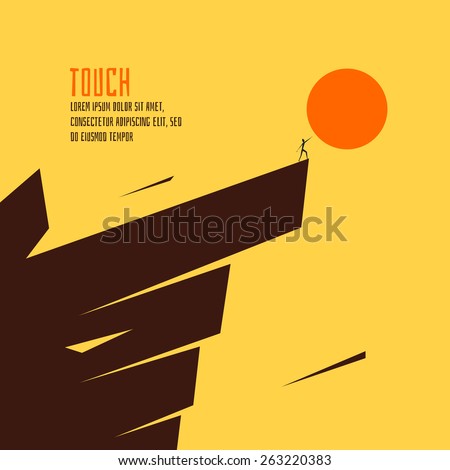 Touch the sun vector illustration