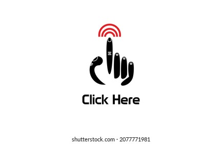 TOUCH SYMBOL HERE, ICON CLICK HERE
