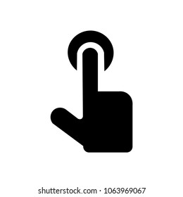 Touch tap sign icon vector , hand modern symbol vector illustration for web and mobil app isolated on grey background