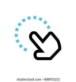 Touch technology, hand line icon. Pixel perfect fully editable vector icon suitable for websites, info graphics and print media.