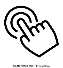 touch thin line vector icon