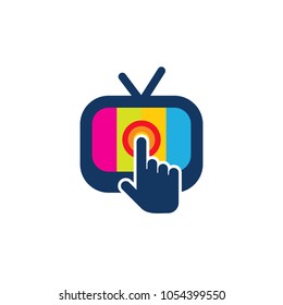 Touch Tv Logo Icon Design