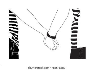 Touch. two hand.
White and black