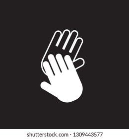 touch. two human hands. vector illustration