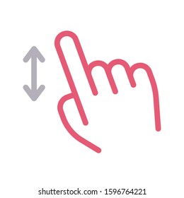 touch vector color line icon 