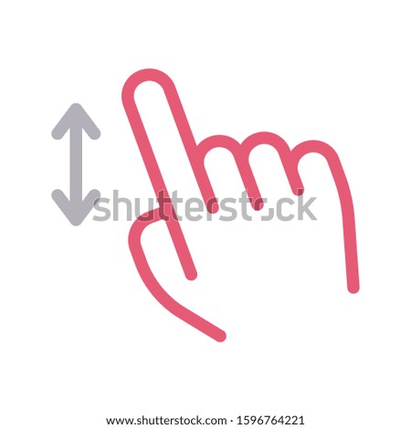 touch vector color line icon 