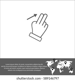 Touch vector  icon