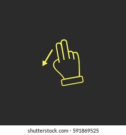 Touch vector  icon.