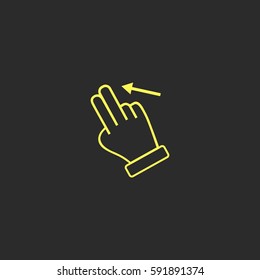 Touch vector  icon.