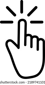 Icono de vector táctil. Ilustración negra aislada en fondo blanco para diseño gráfico y web..eps
