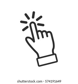 Touch vector icon. Black illustration isolated on white background for graphic and web design.