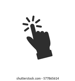 Touch vector icon. Black illustration isolated on white background for graphic and web design.