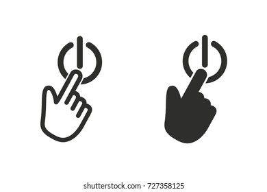 Touch vector icon. Black illustration isolated on white background for graphic and web design.