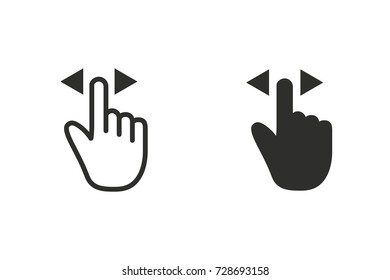 Touch Vector Icon Black Illustration Isolated Stock Vector (Royalty ...