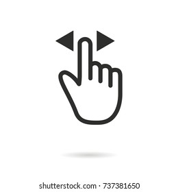 Touch vector icon. Black illustration isolated on white background for graphic and web design.