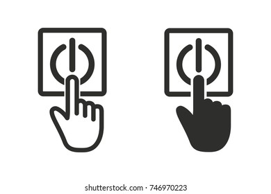 Touch vector icon. Black illustration isolated on white background for graphic and web design.