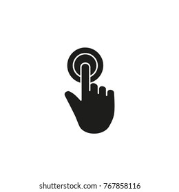 Touch vector icon. Black illustration isolated on white background for graphic and web design.