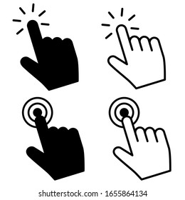 Touch vector icon. click illustration sign. choice symbol. finger logo. cursor mark.