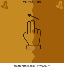 Touch vector  icon Coffee symbol background.