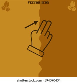 Touch vector  icon Coffee symbol background.