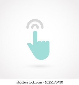 Touch vector icon. Flat design