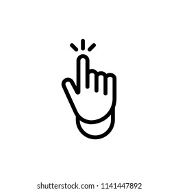 Touch vector icon for graphic and web design.