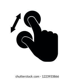Touch vector icon. Illustration isolated on white background for graphic and web design.