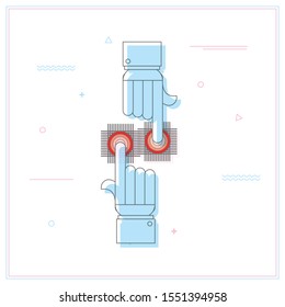 Touch vector icon. Illustration isolated on white background for graphic and web design.