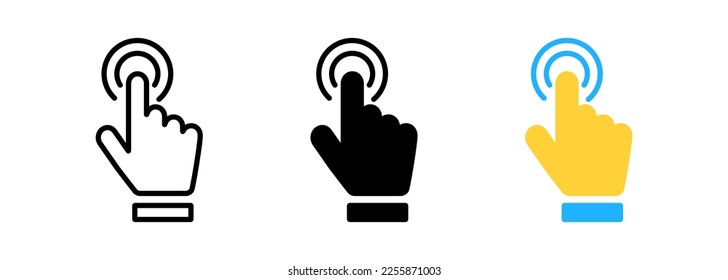 Touch vector icon. Illustration isolated on white background for graphic and web design.