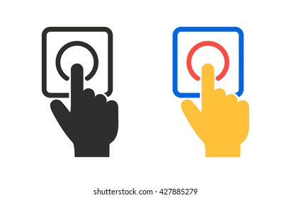 Touch    vector icon. Illustration isolated for graphic and web design.