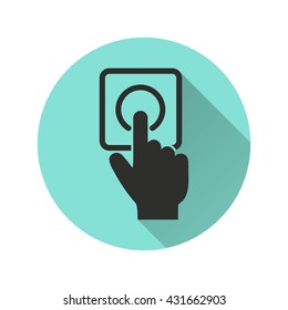 Touch vector icon. Illustration isolated for graphic and web design.