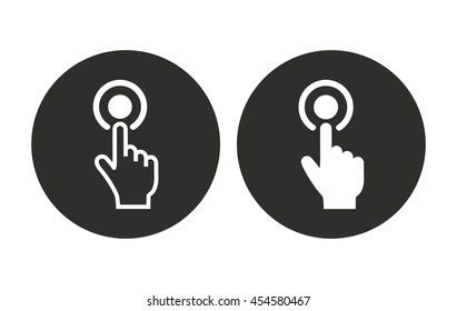 Touch vector icon. Illustration isolated for graphic and web design.