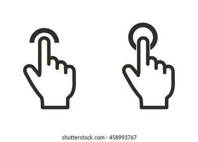 Touch vector icon. Illustration isolated on white background for graphic and web design.