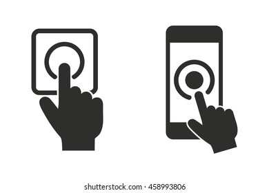 Touch vector icon. Illustration isolated on white background for graphic and web design.