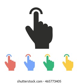 Touch vector icon. Illustration isolated on white background for graphic and web design.
