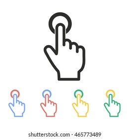 Touch vector icon. Illustration isolated on white background for graphic and web design.