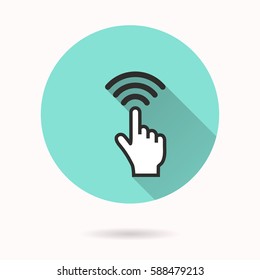 Touch vector icon. Illustration isolated for graphic and web design.