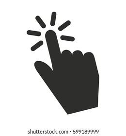 Touch vector icon. Illustration isolated for graphic and web design.